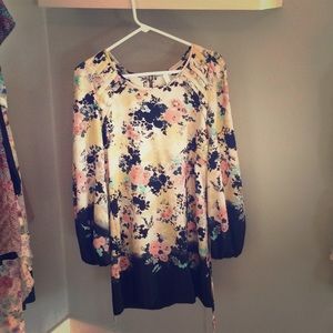 Floral shift boho dress EUC